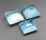 Набор из 3 аквамаринов редкой огранки 6,27 карата