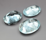 Набор из 3 аквамаринов 7,76 карата