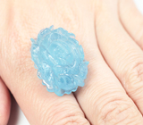 Крупный резной аквамарин 43,44 карата