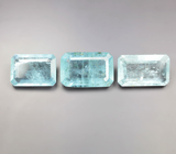 Крупный набор из 3 аквамаринов 12,12 карата