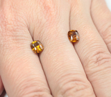 Высокая дисперсия! Пара золотистых сфалеритов 2,2 карата