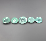 Набор из 5 параиба турмалинов 2,06 карата