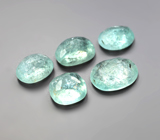 Набор из 5 параиба турмалинов 2,06 карата