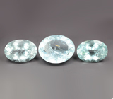 Крупный набор из 3 аквамаринов 26,62 карата
