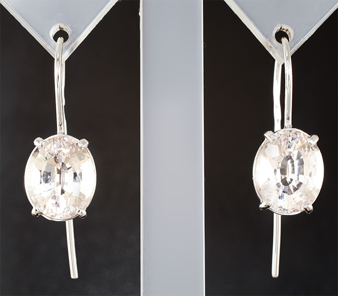 Золото Серьги с гелиодорами высокой чистоты 5,77 карата