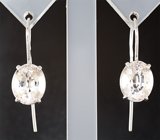 Серьги с гелиодорами высокой чистоты 5,77 карата