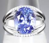 Кольцо с танзанитом 4,92 карата и бриллиантами Золото