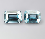 Пара насыщенно-синих шпинелей 0,41 карата