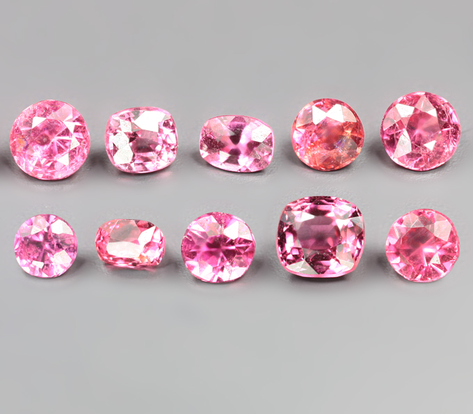 Набор из 10 шпинелей 1,31 карата