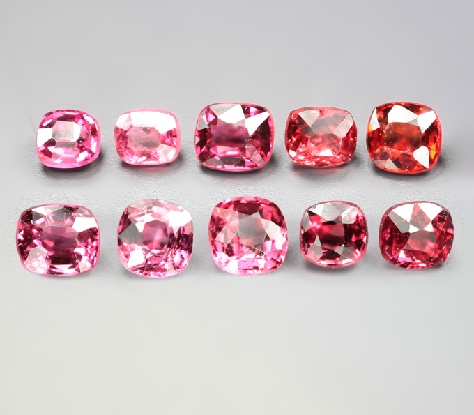Набор из 10 шпинелей 1,61 карата