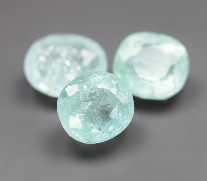 Набор из 3 параиба турмалинов 2,9 карата