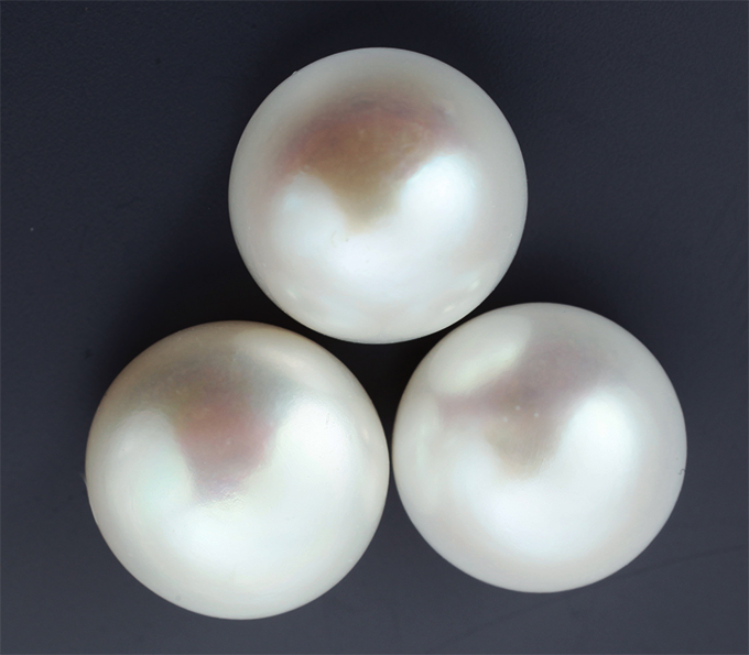 Крупный набор из 3 морских жемчужин 21,97 карата