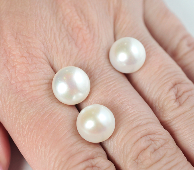 Крупный набор из 3 морских жемчужин 21,97 карата