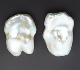 Крупная пара морских жемчужин барокко 29,9 карата! Исключительный люстр