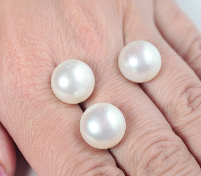 Крупный набор из 3 морских жемчужин 33,76 карата