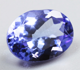 Насыщенный танзанит высокой чистоты 1,05 карата