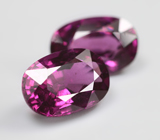 Редкая крупная пара умбалитов гранатов топовых цветовых характеристик 5,13 карата