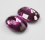 Редкая крупная пара умбалитов гранатов топовых цветовых характеристик 5,13 карата