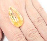 Редкий! Крупный топаз с рутилом 30,98 карата