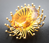 Кулон с крупным чистейшим цитрином 42,67 карата Серебро 925