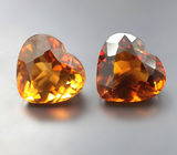 Серьги с цитринами мадейра высокой чистоты 5,01 карата