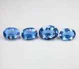 Крупный! Набор из 4 флюоритов со сменой цвета 38,75 карата