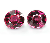 Эксклюзивная крупная пара чистейших родолитов 12,36 карата