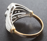 Кольцо с розовыми 1,02 карата и бесцветными сапфирами Золото