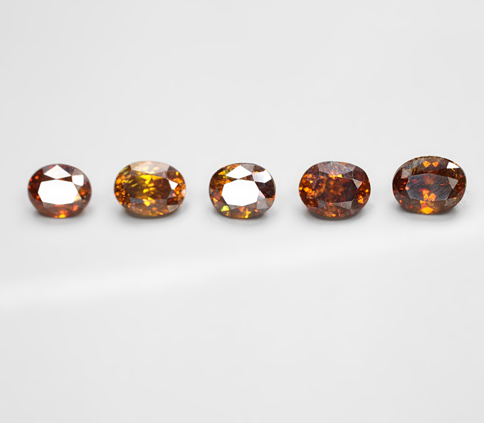 Набор из 5 сфалеритов 7,96 карата