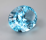 Крупный! Чистейший голубой топаз лазерной огранки 39,72 карата