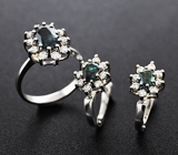 Комплект с александритами 2,67 карата и бриллиантами