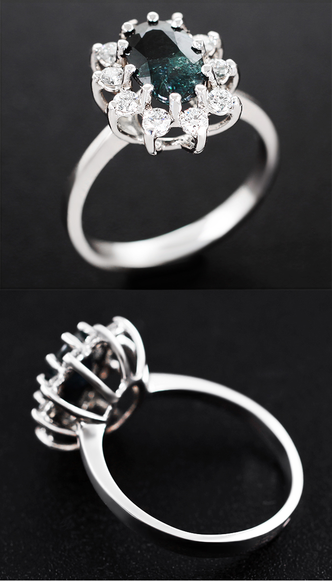 Комплект с александритами 2,67 карата и бриллиантами