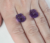 Пара резных аметистов 15,74 карата