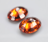 Пара спессартинов гранатов 2,15 карата