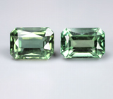 Пара неоново-зеленых апатитов 5,25 карата