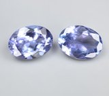 Пара чистейших танзанитов 2,18 карата