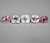 Серьги с разноцветными шпинелями 10,82 карата