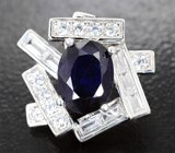 Кулон с насыщенно-синим сапфиром