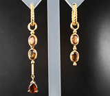 Подвесы для серег с турмалинами 3,48 карата