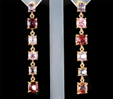 Комплект с разноцветными шпинелями 11,44 карата Золото