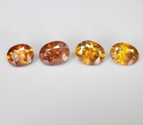 Набор из 4 сфалеритов 5,09 карата