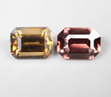 Пара цирконов высокой чистоты 2,81 карата