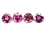 Набор из 4 родолитов высокой чистоты 4,03 карата