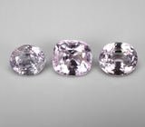 Набор из 3 пастельно-лавандовых шпинелей 2,56 карата