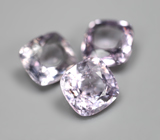 Набор из 3 пастельно-лавандовых шпинелей 3,67 карата