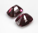Пара вишневых шпинелей высокой чистоты 2,67 карата