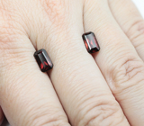 Пара красновато-оранжевых цирконов высокой чистоты 3,94 карата