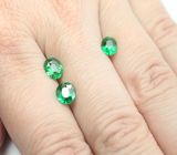 Набор из 3 «неоновых» цаворитов 2,99 карата