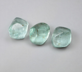 Набор из 3 уральских голубовато-зеленых  бериллов 13,25 карата