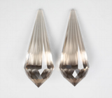 Пара бриолетов чистейшего дымчатого кварца португальской огранки 17,9 карата